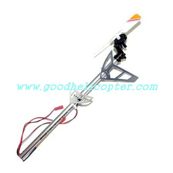 sh-8828 helicopter parts yellow color tail set (tail big boom + tail motor + tail motor deck + tail decoration set + fixed set + yellow color tail blade)